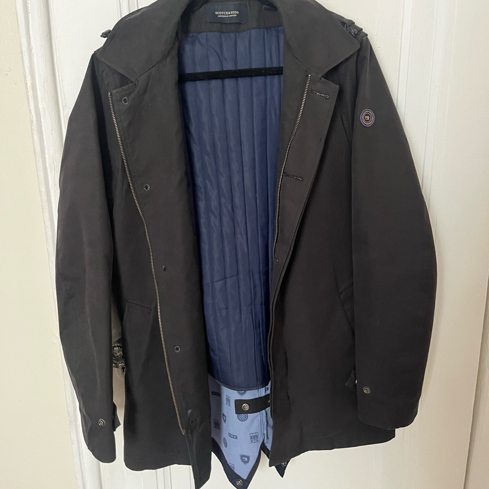 Men’s Scotch & Soda Dark Gray Trench Coat